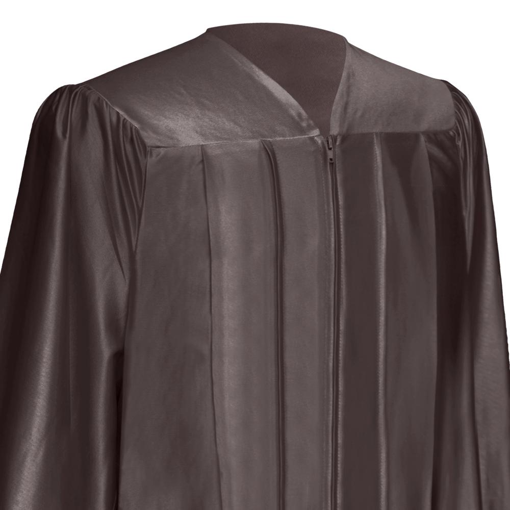 Shiny Brown Graduation Gown - Endea Graduation