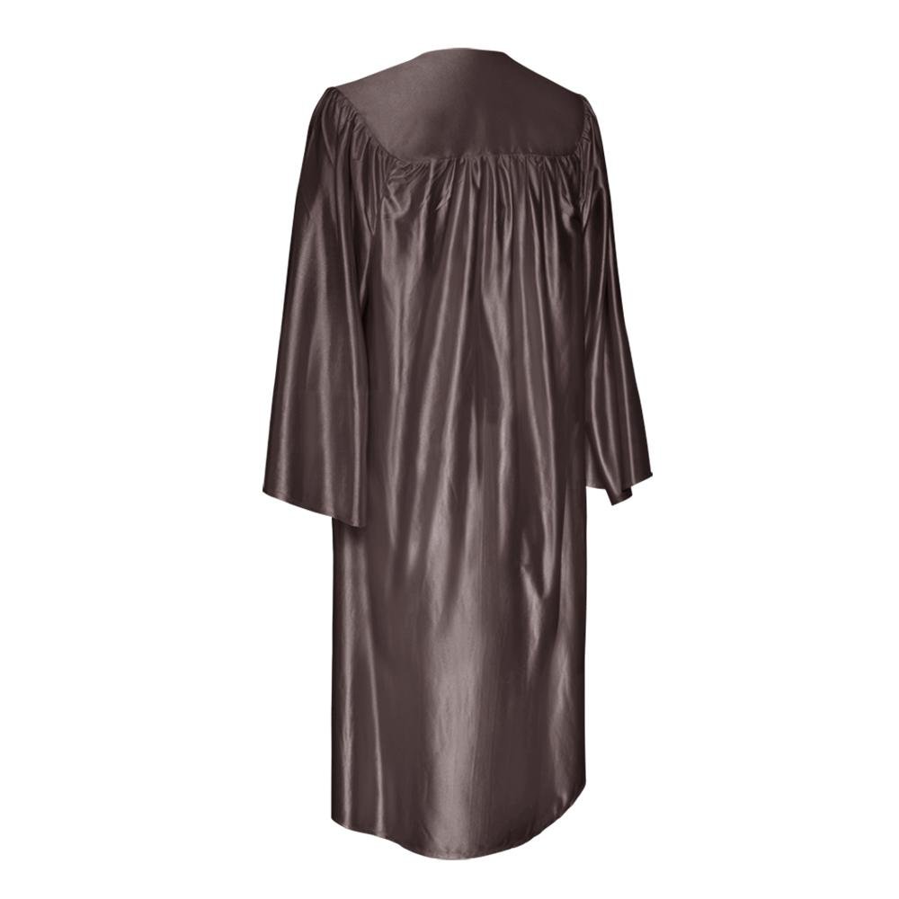 Shiny Brown Graduation Gown - Endea Graduation