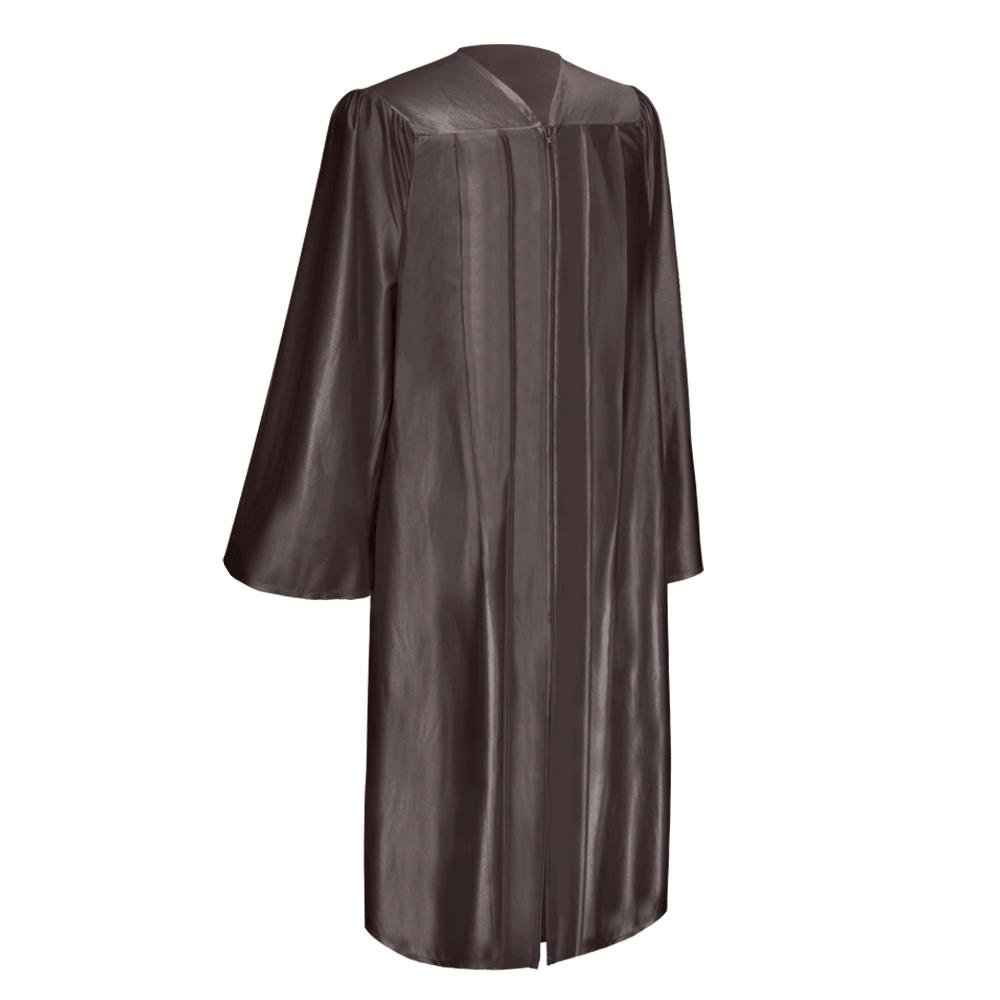 Shiny Brown Graduation Gown & Cap - Endea Graduation