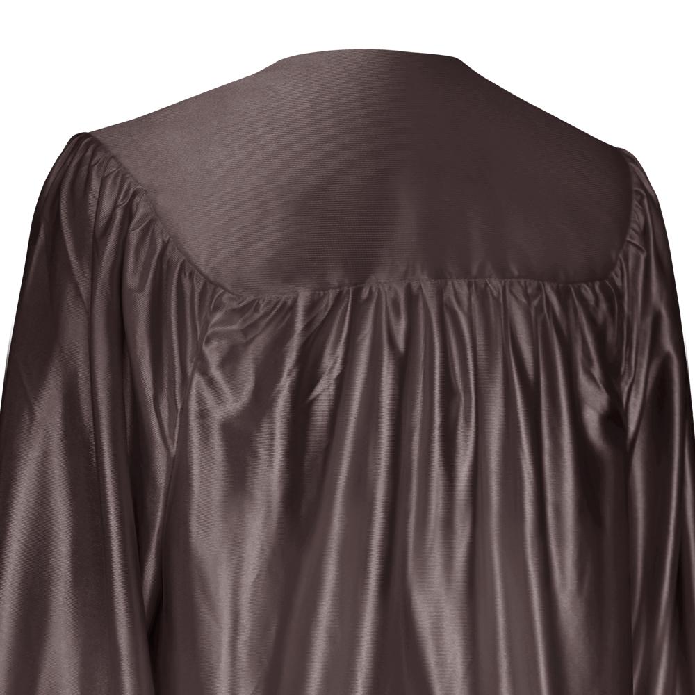 Shiny Brown Graduation Gown & Cap