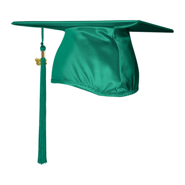 Shiny Emerald Green Graduation Cap & Tassel - Endea Graduation