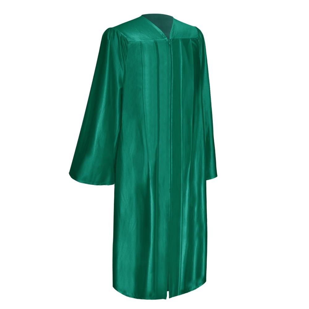 Shiny Emerald Green Graduation Gown - Endea Graduation