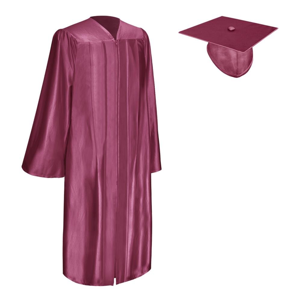 Shiny Garnet Graduation Gown & Cap - Endea Graduation