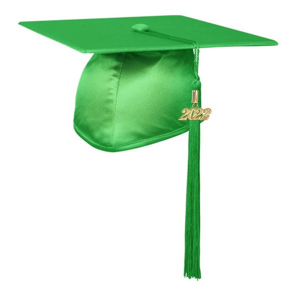 Shiny Green Graduation Cap & Tassel - Endea Graduation
