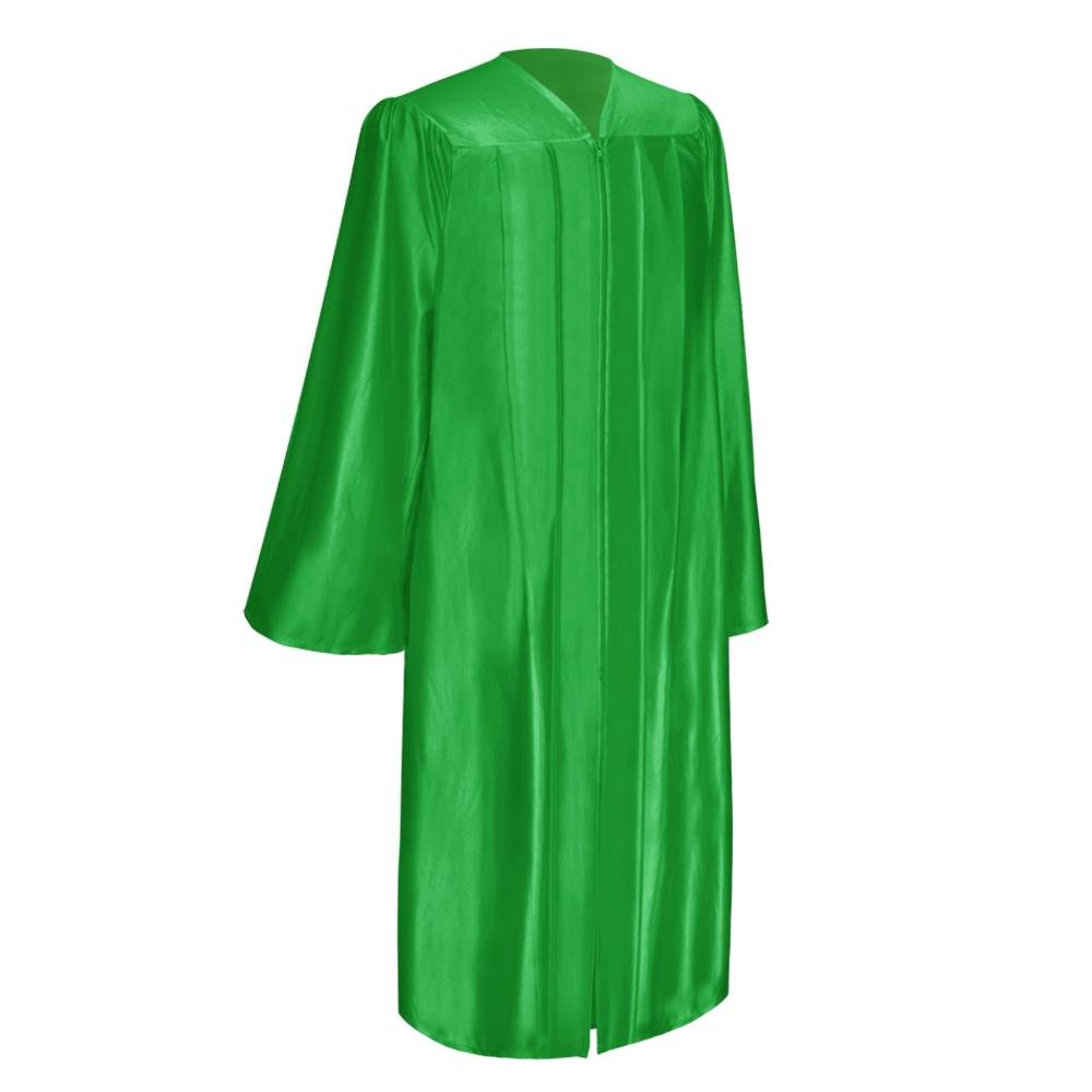 Shiny Green Graduation Gown & Cap - Endea Graduation