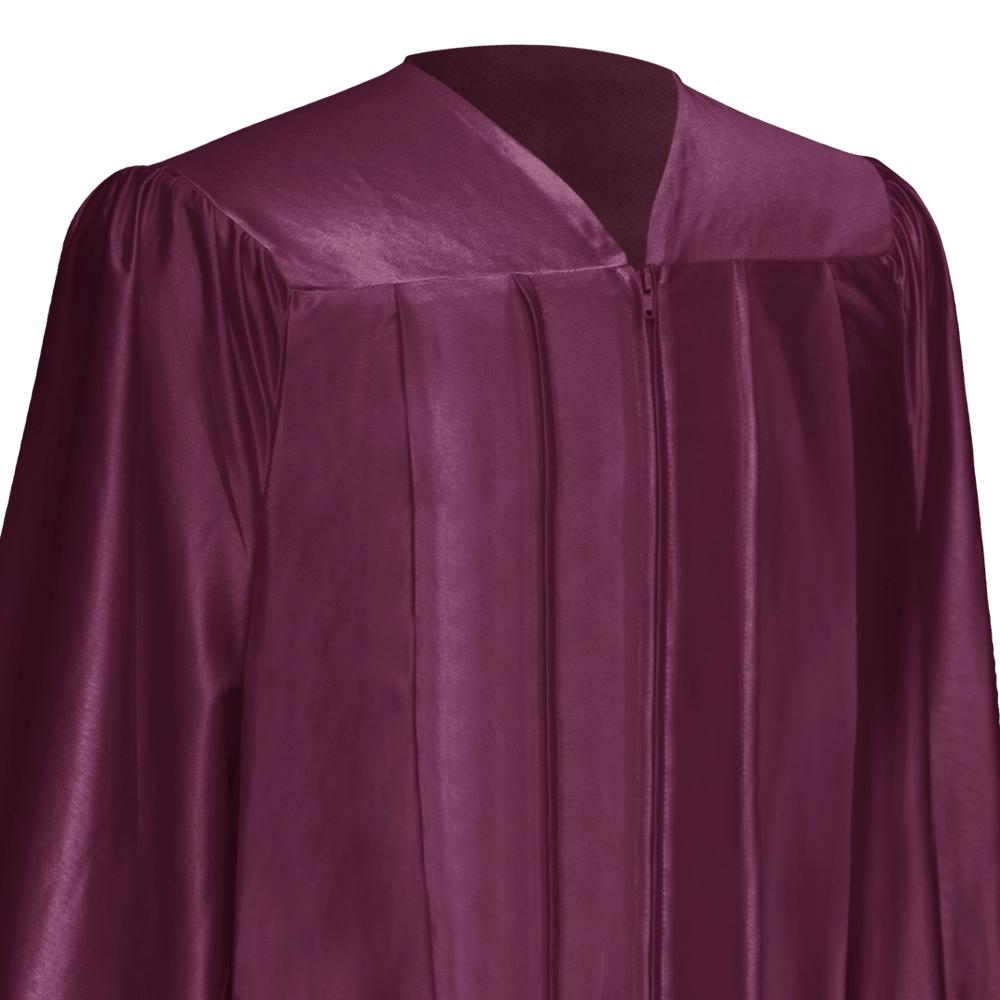 Shiny Maroon Graduation Gown - Endea Graduation