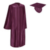 Shiny Maroon Graduation Gown & Cap - Endea Graduation