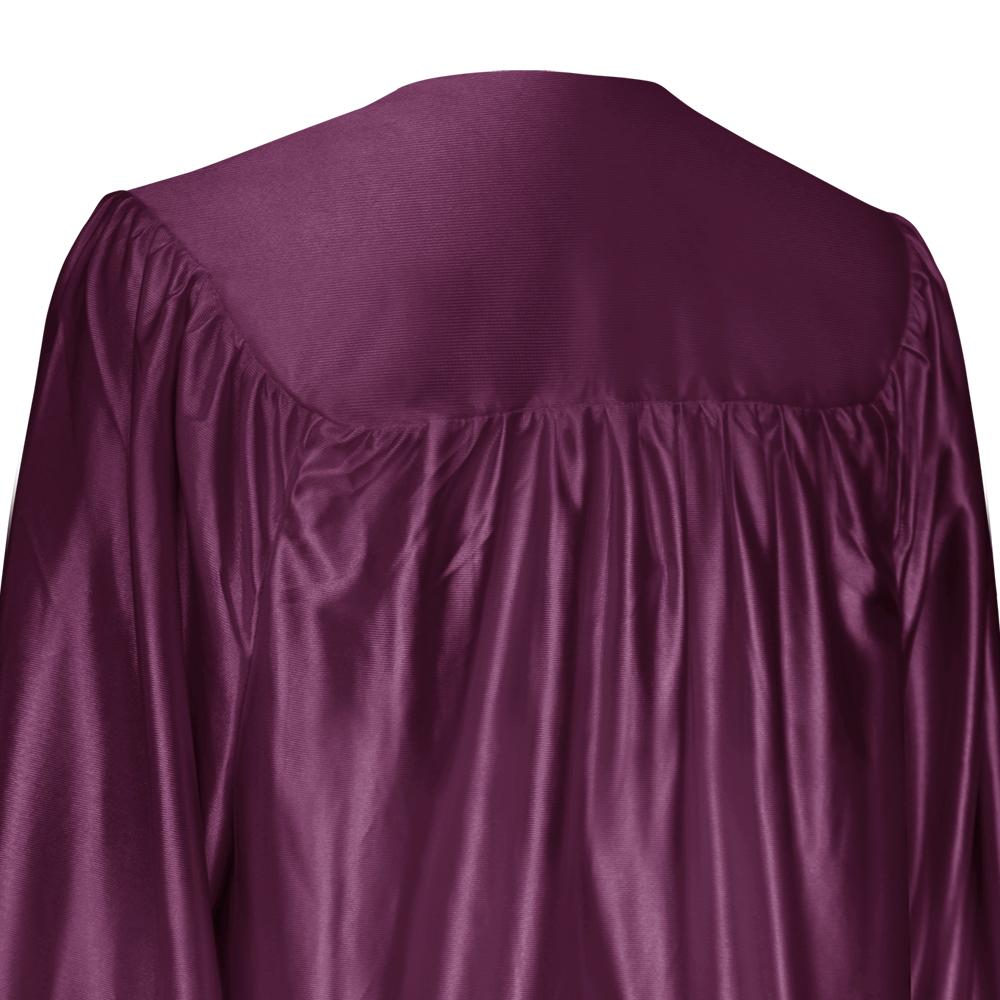 Shiny Maroon Graduation Gown & Cap - Endea Graduation