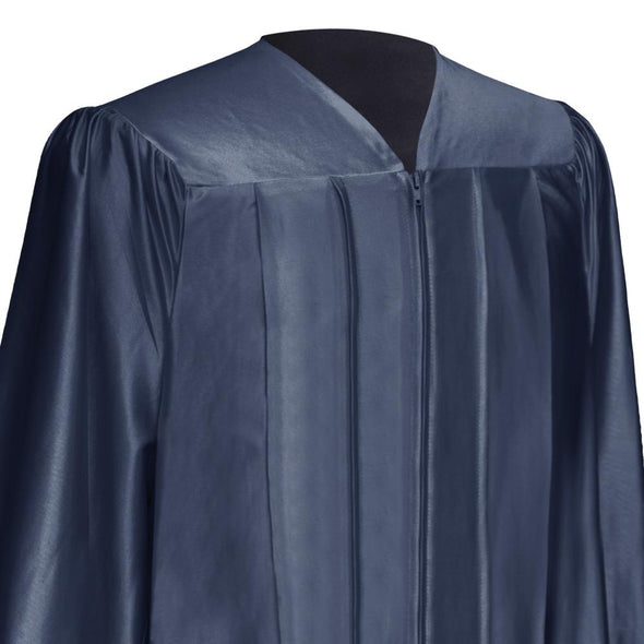 Shiny Navy Blue Graduation Gown & Cap - Endea Graduation