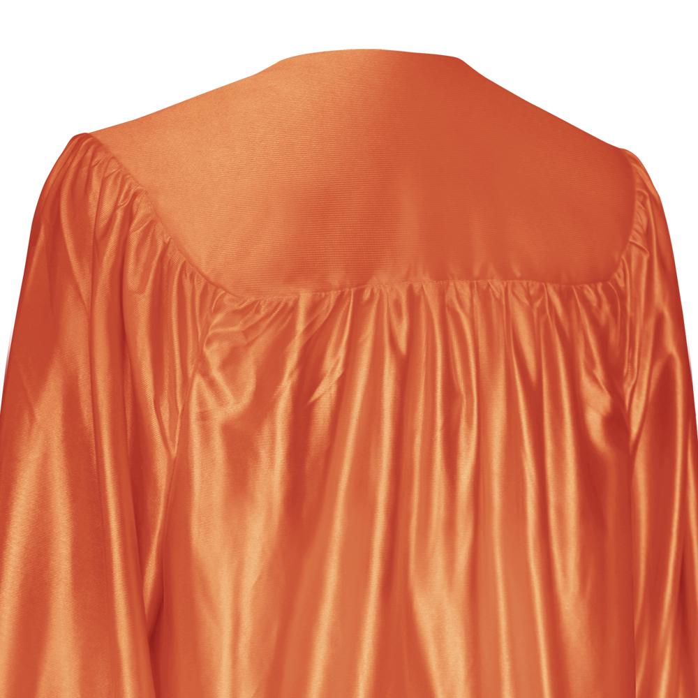 Shiny Orange Graduation Gown & Cap - Endea Graduation