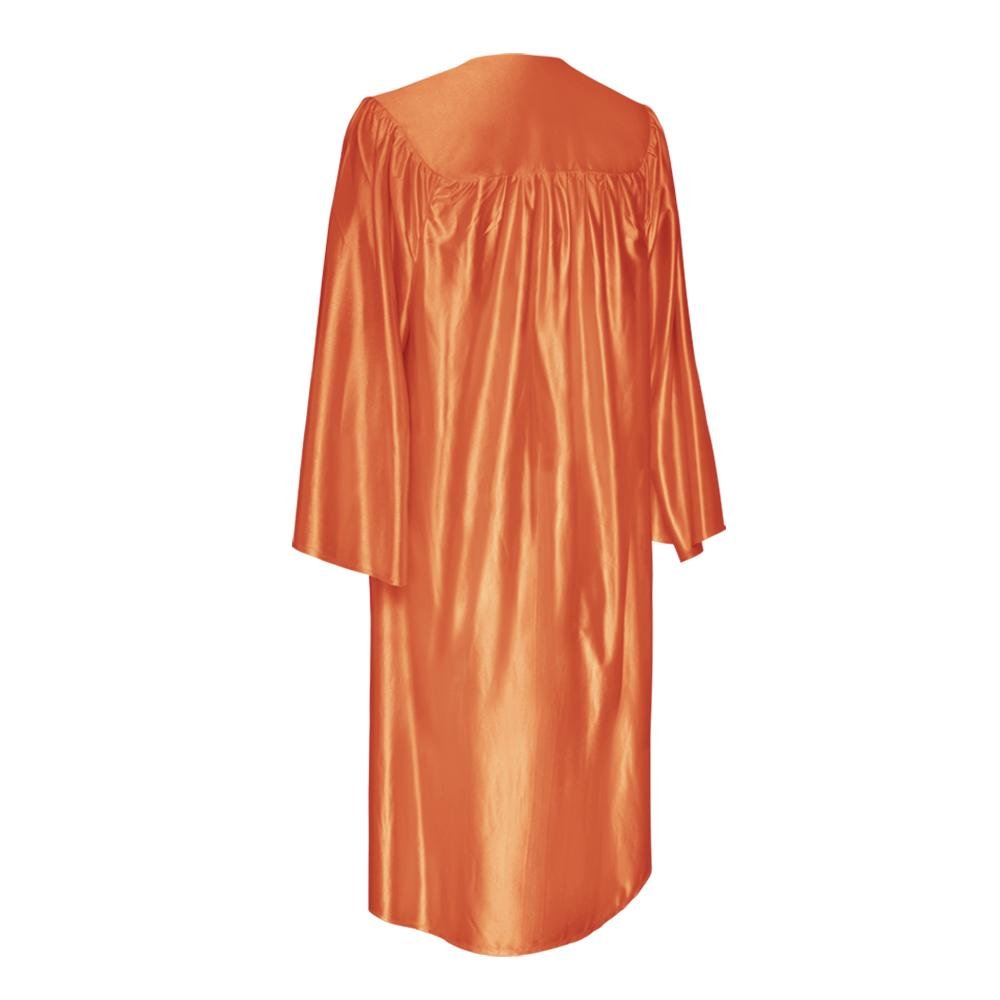 Shiny Orange Graduation Gown & Cap - Endea Graduation