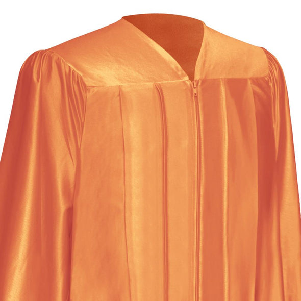 Shiny Orange Graduation Gown & Cap - Endea Graduation