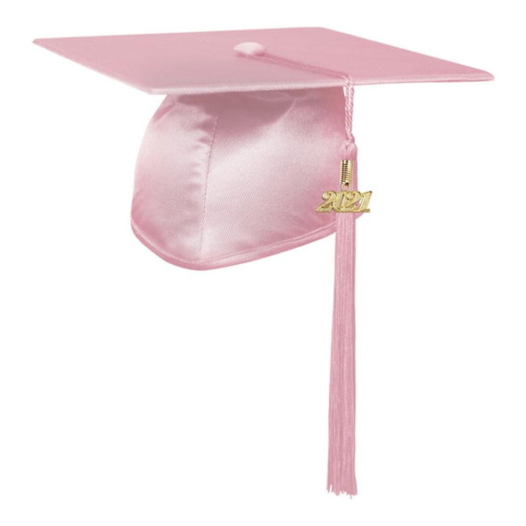 Shiny Pink Graduation Cap & Tassel - Endea Graduation
