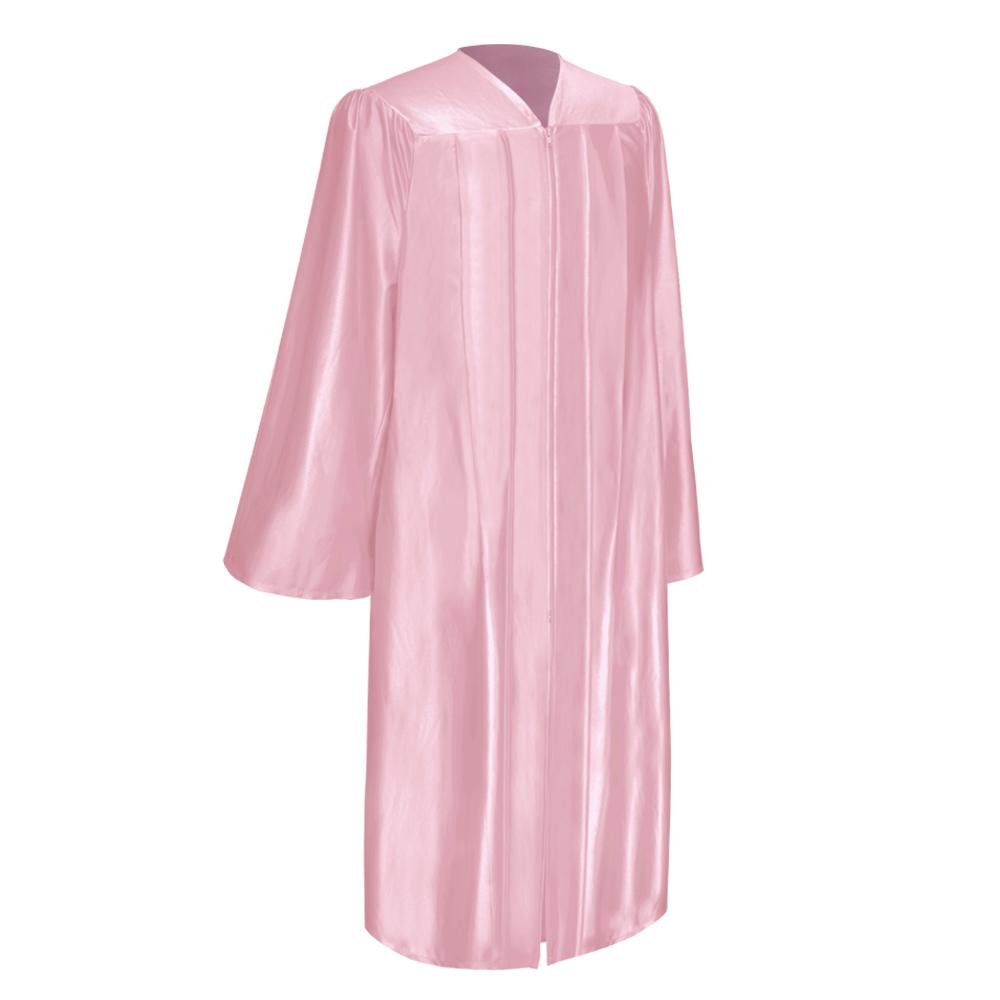 Shiny Pink Graduation Gown