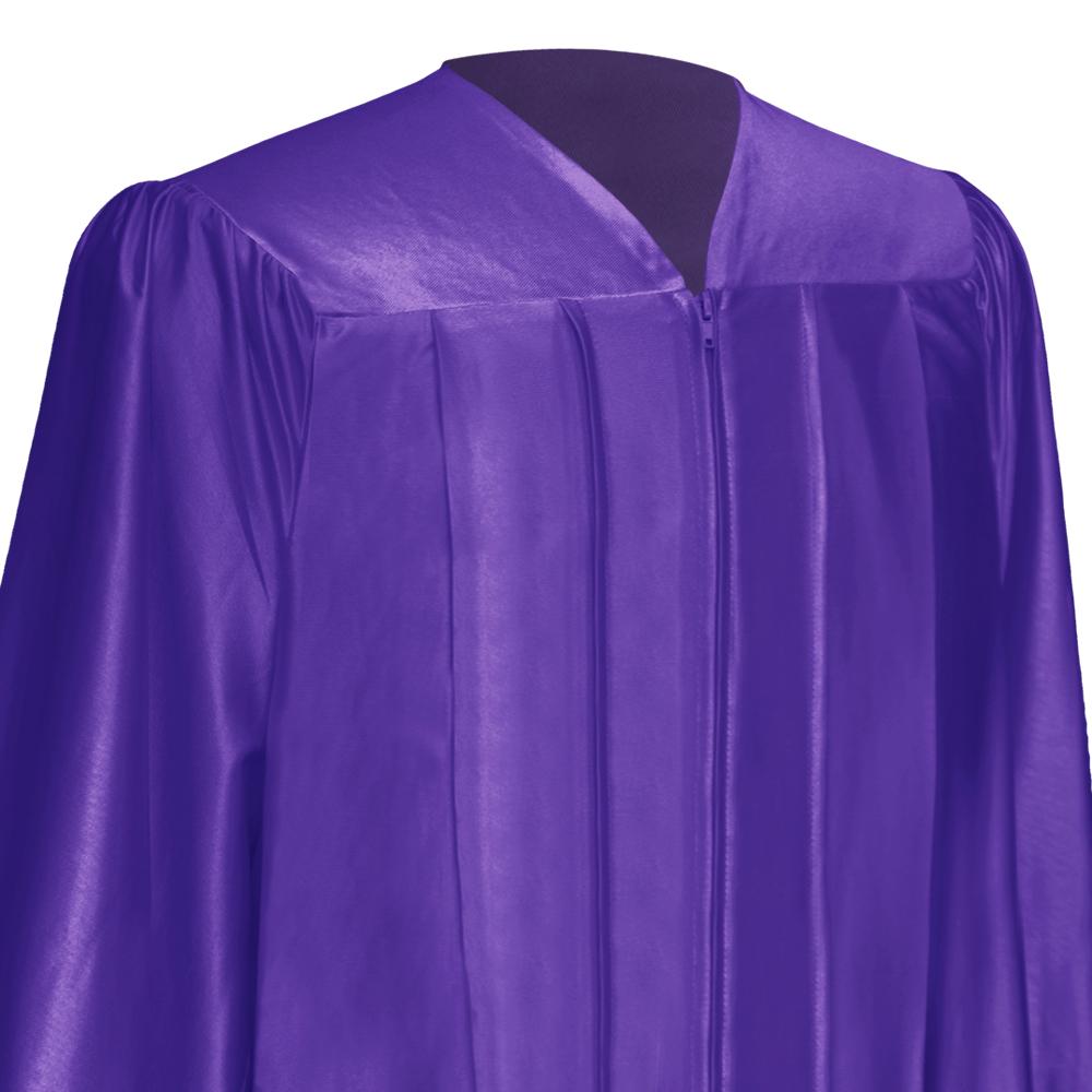 Shiny Purple Graduation Gown - Endea Graduation