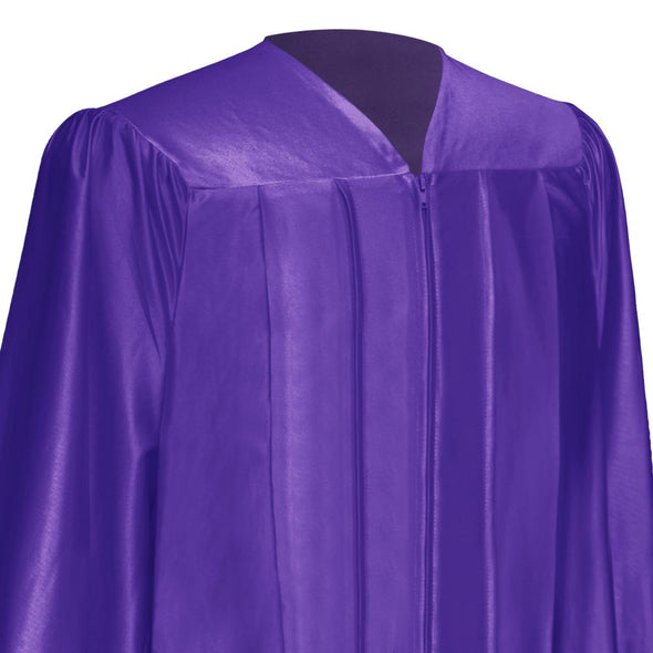 Shiny Purple Graduation Gown & Cap - Endea Graduation
