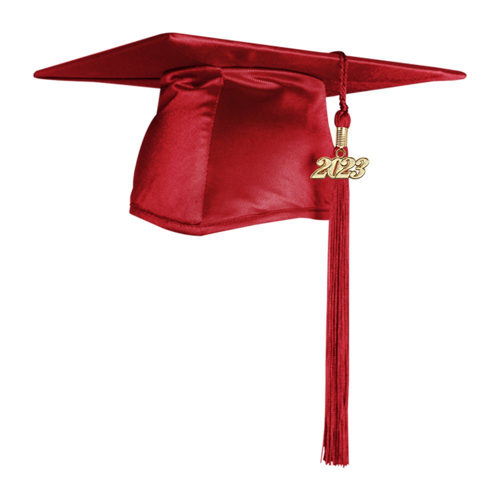 Shiny Red Graduation Cap & Tassel - Endea Graduation