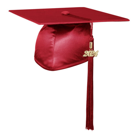 Shiny Red Graduation Cap & Tassel - Endea Graduation