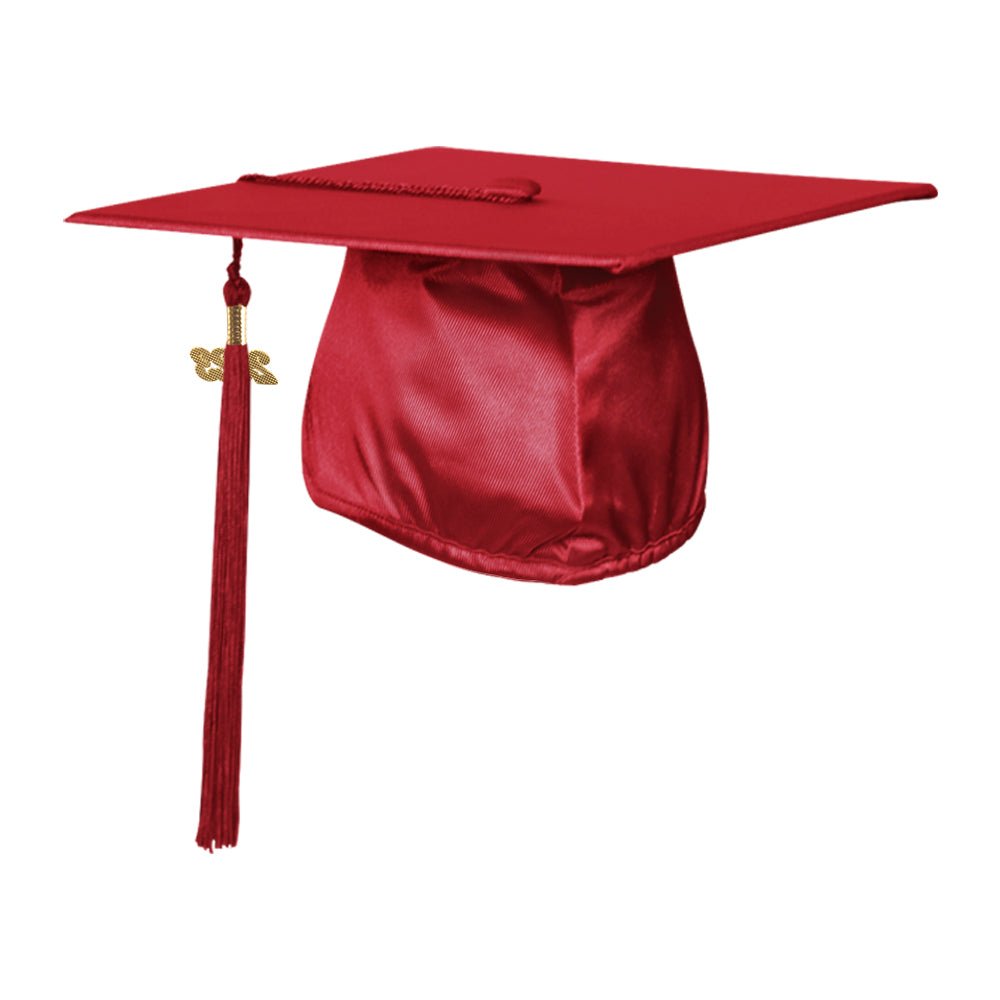 Shiny Red Graduation Cap & Tassel - Endea Graduation