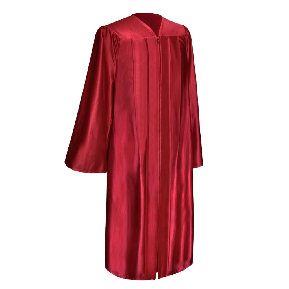 Shiny Red Graduation Gown & Cap - Endea Graduation