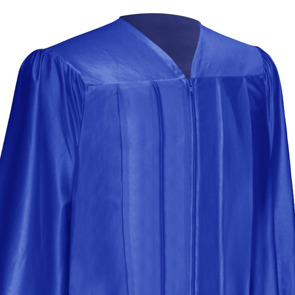 Shiny Royal Blue Graduation Gown - Endea Graduation