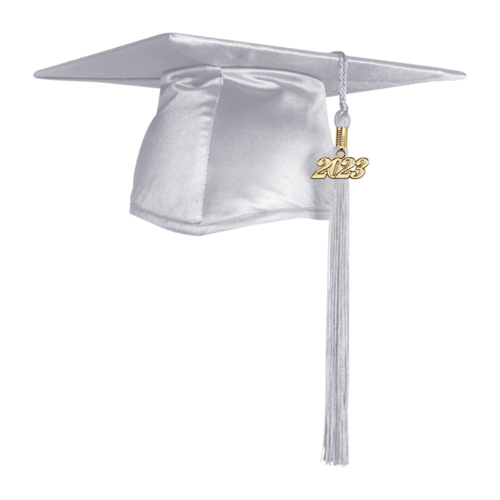Shiny Black Graduation Cap with Tassel