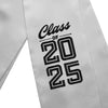 Silver Class of 2025 Graduation Stole/Sash With Classic Tips - Endea Graduation