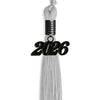 Silver Graduation Tassel With Black Date Drop - Endea Graduation