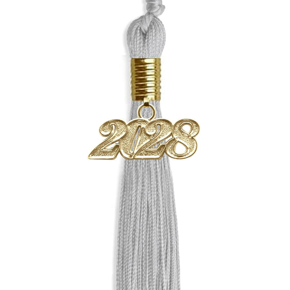 Silver Graduation Tassel With Gold Date Drop - Endea Graduation