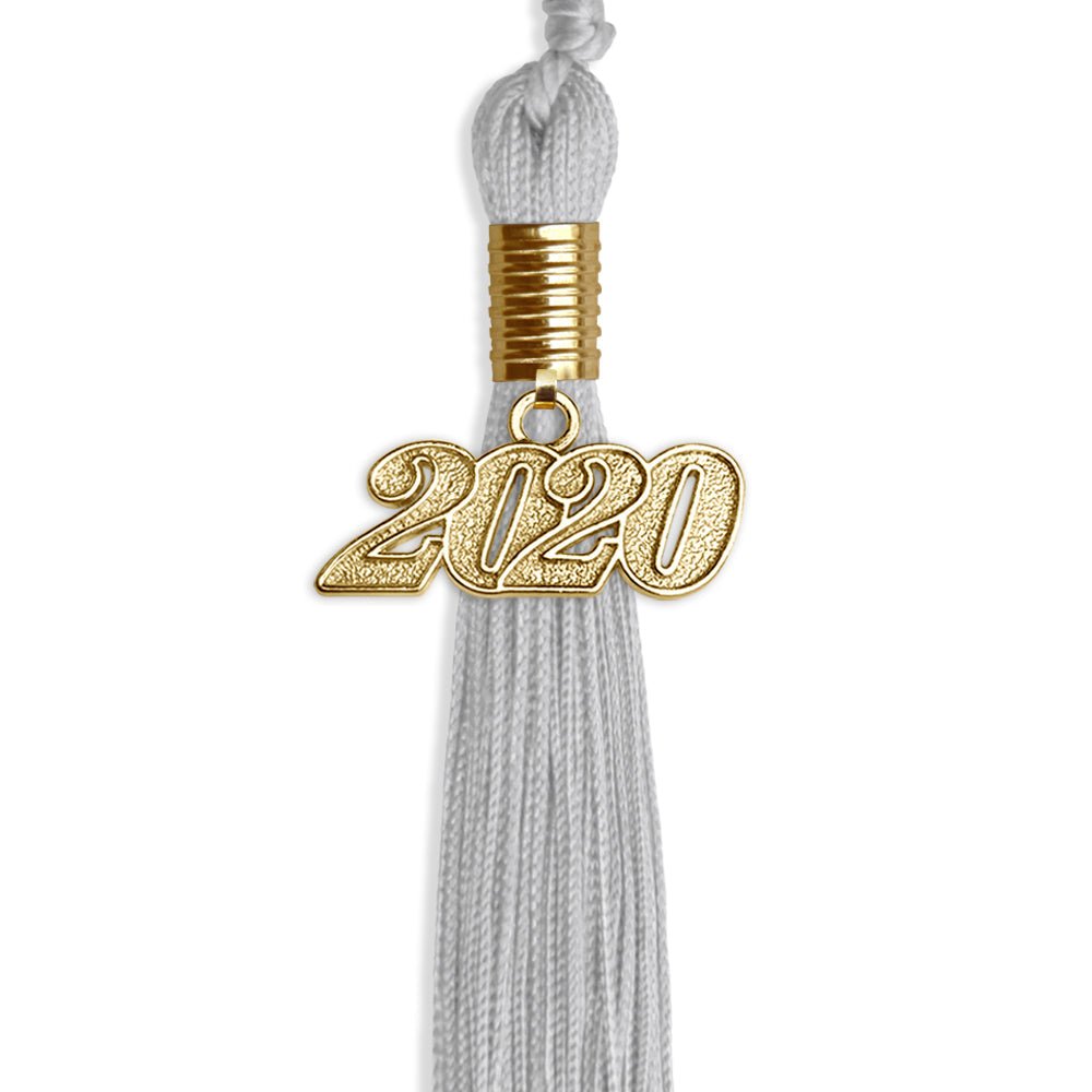 Silver Graduation Tassel With Gold Date Drop - Endea Graduation