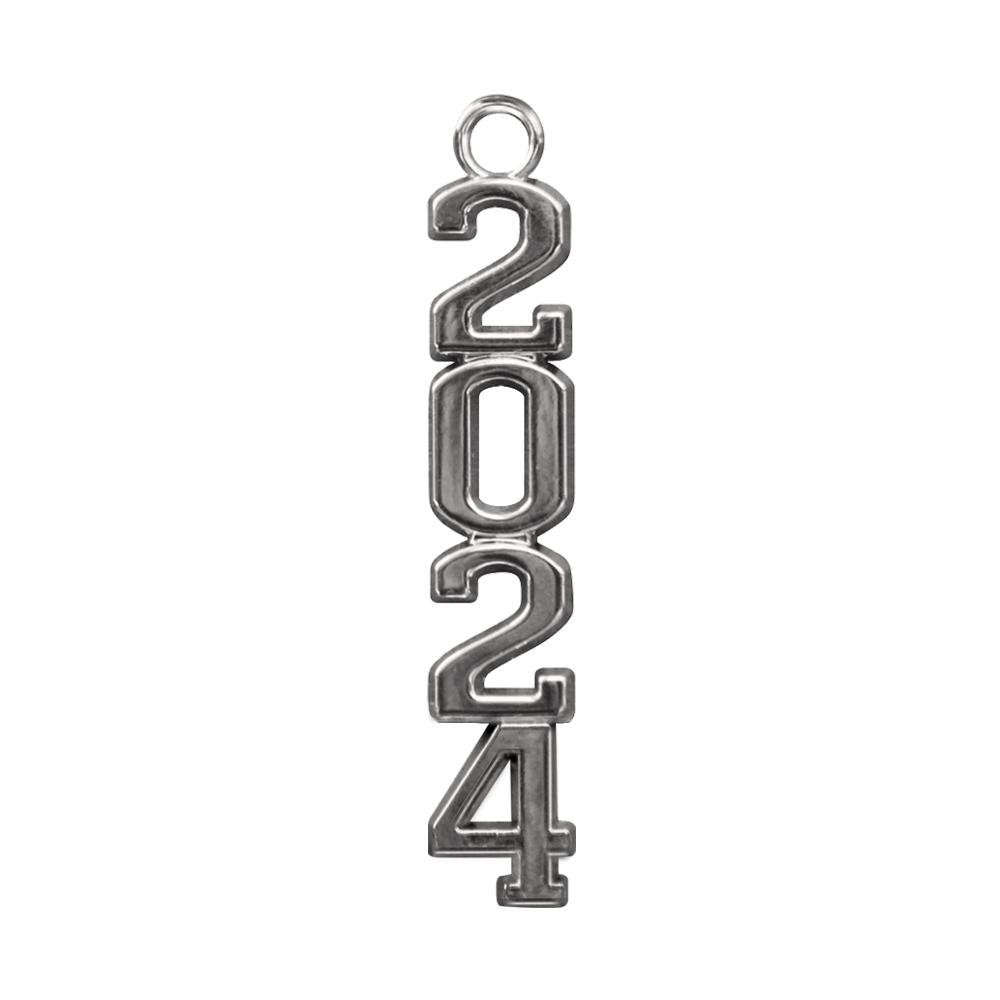 YEAR 2024 Charms for Jewelry Making Silver Tone Lot of 50 Graduation Wedding