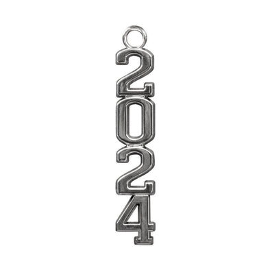 Silver Stacked Tassel Date Charm Year 2024 - Endea Graduation
