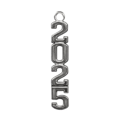 Silver Stacked Tassel Date Charm Year 2025 - Endea Graduation
