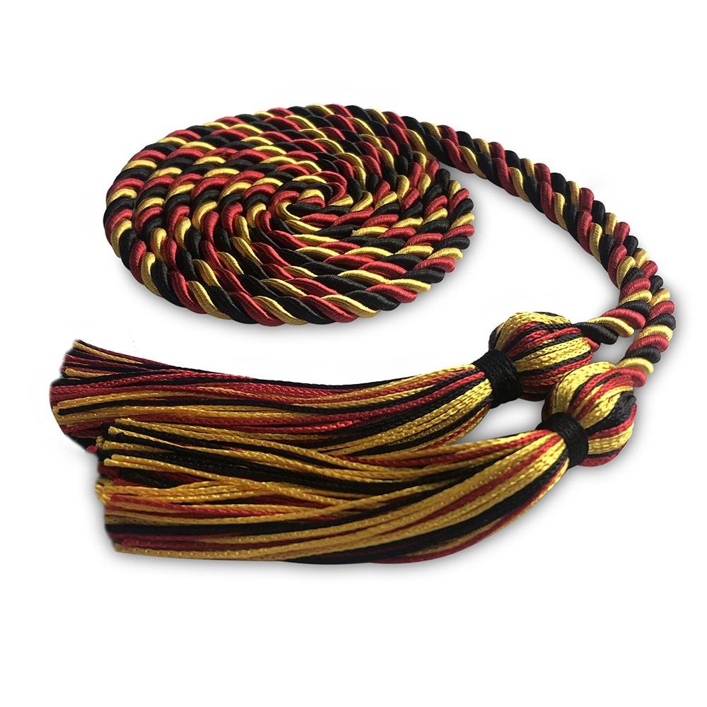 Single Graduation Honor Cord Black/Red/Gold - Endea Graduation