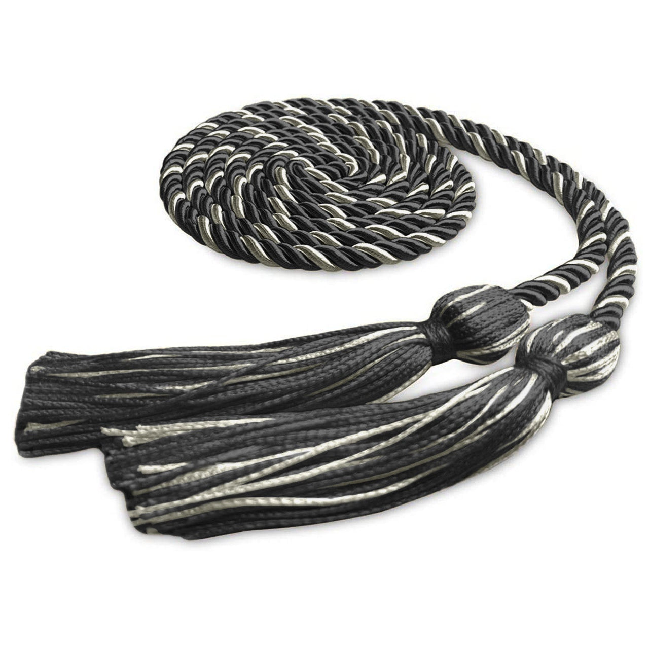 Single Graduation Honor Cord Black/Silver - Endea Graduation