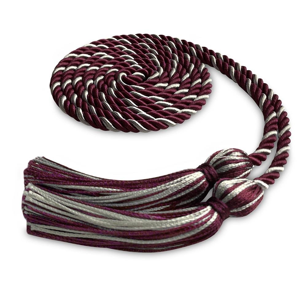 Single Graduation Honor Cord Maroon/Silver - Endea Graduation