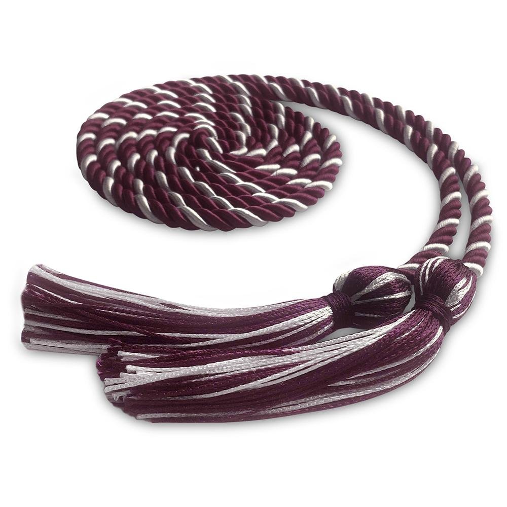 Single Graduation Honor Cord Maroon/White - Endea Graduation