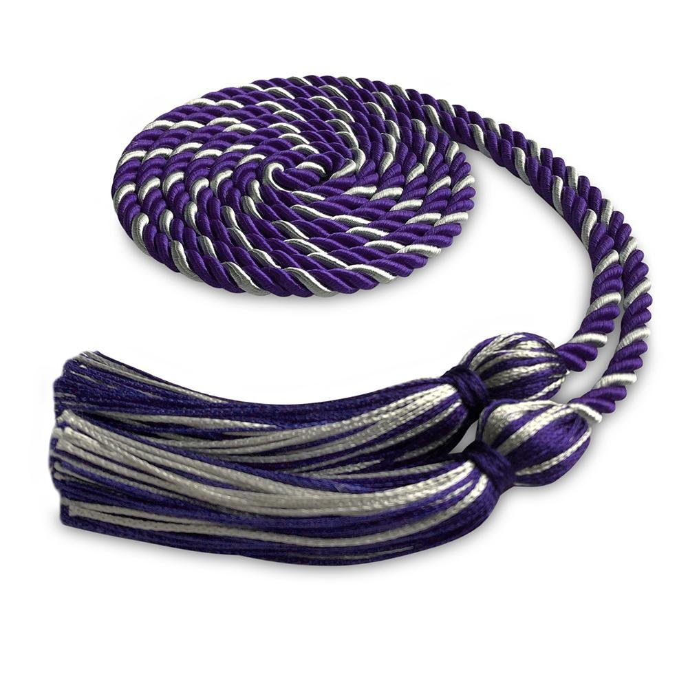 Single Graduation Honor Cord Purple/Silver - Endea Graduation