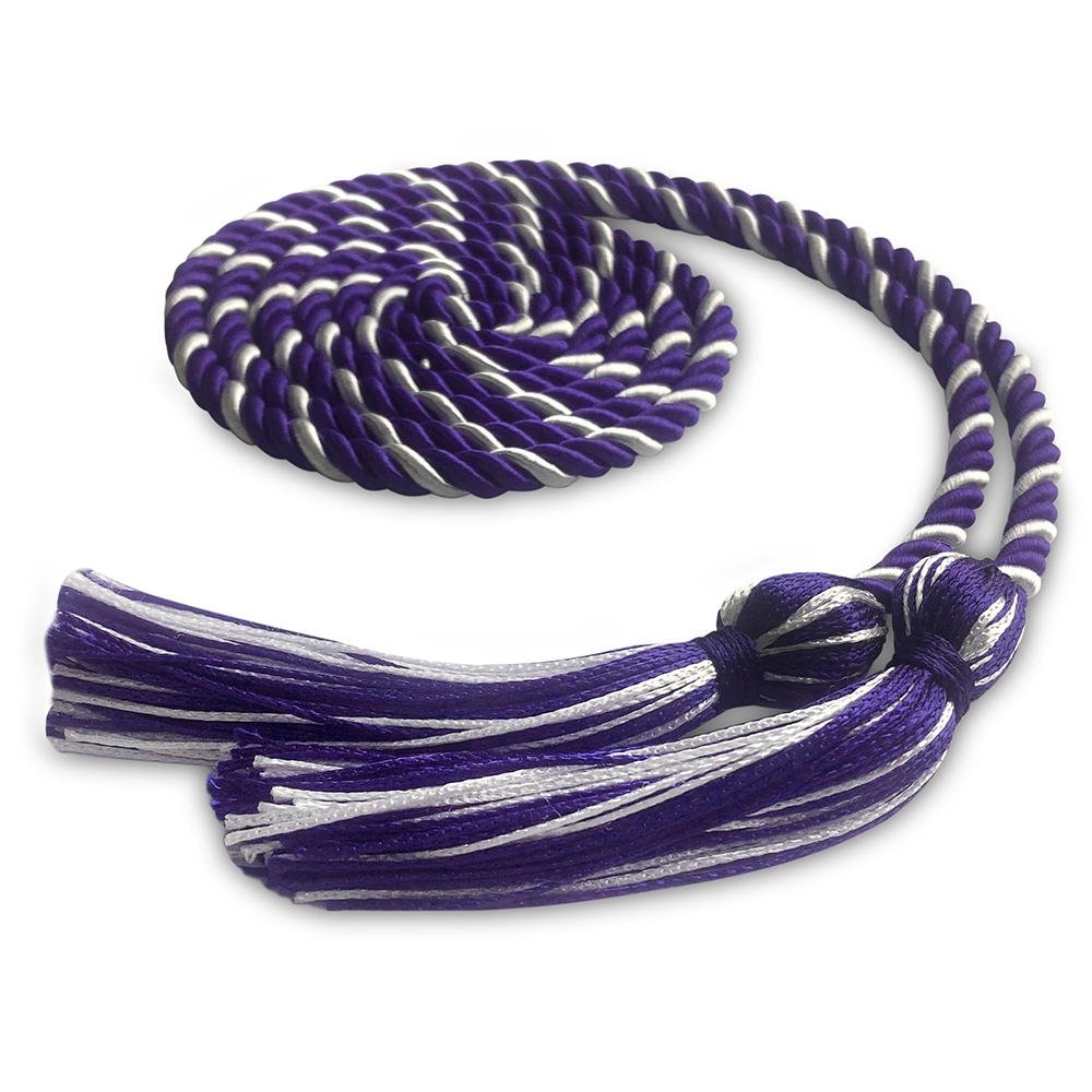 Single Graduation Honor Cord Purple/White - Endea Graduation