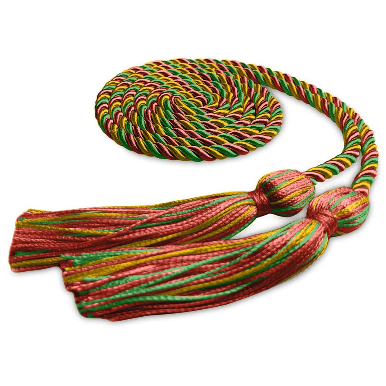 Single Graduation Honor Cord Red/Gold/Green - Endea Graduation