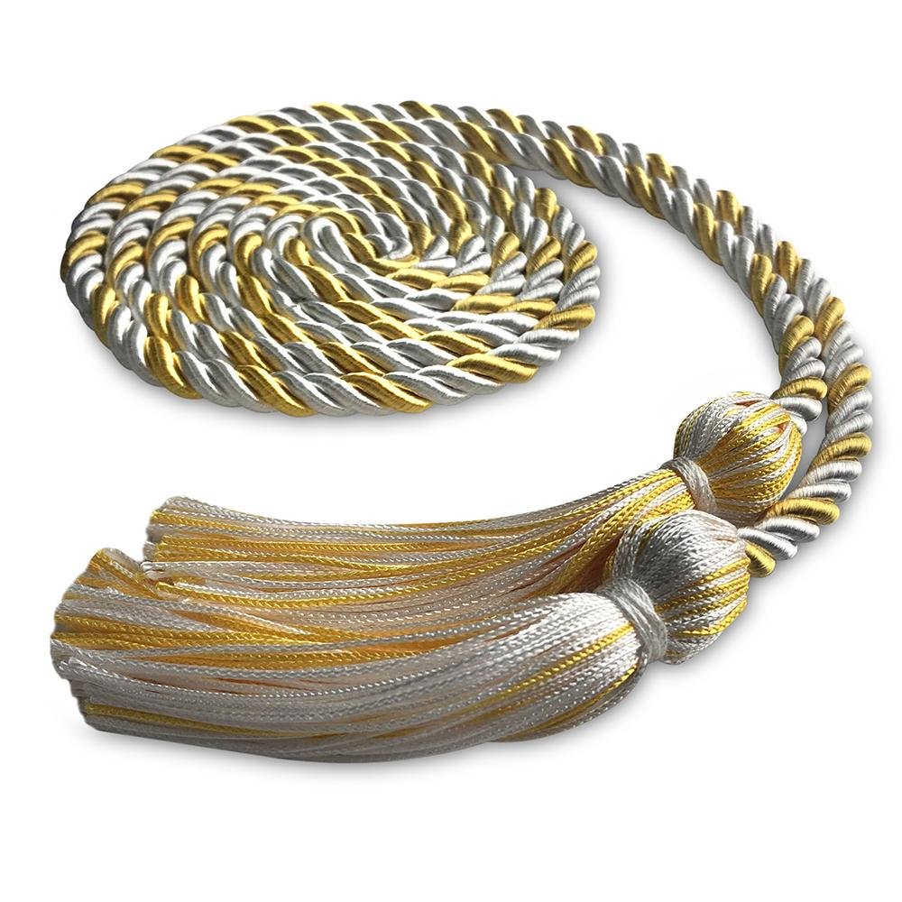 Single Graduation Honor Cord White/Antique Gold - Endea Graduation