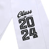 White Class of 2024 Graduation Stole/Sash With Classic Tips - Endea Graduation