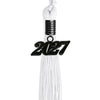 White Graduation Tassel With Black Date Drop - Endea Graduation