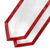 White/Red Plain Graduation Stole With Trim Color & Classic End - Endea Graduation